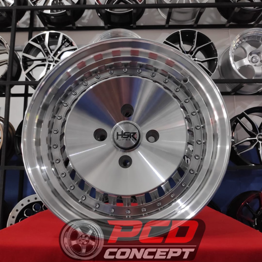 velg mobil racing HSR SASEBO R15 pcd 4x114,3 velg mobil murah surabaya