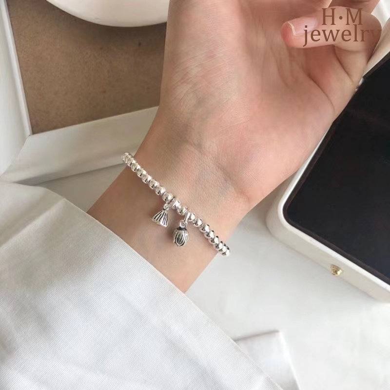 Gelang S925 Silver Biji Lotus