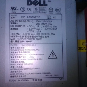 POWER SUPPLY DELL HP-L161NF3P 160W