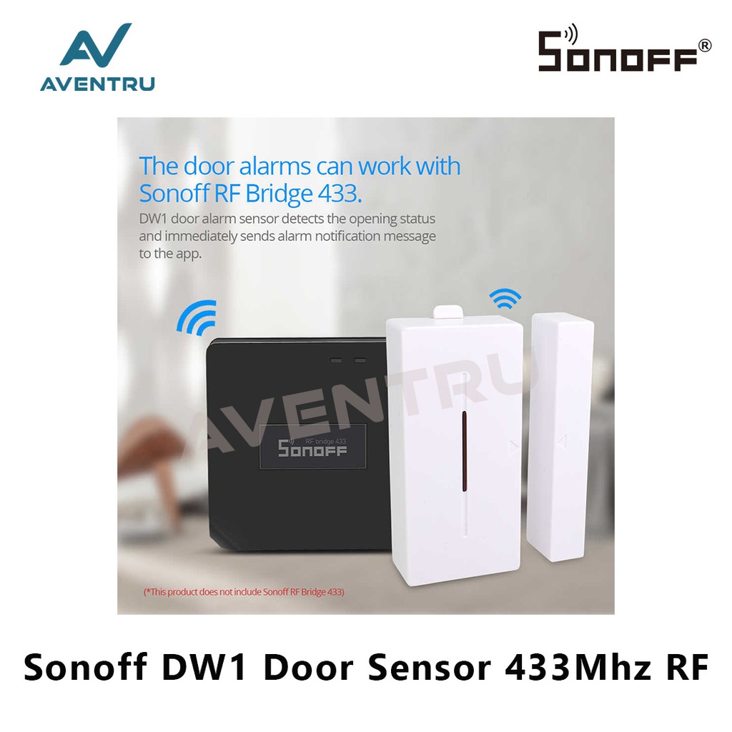 Sonoff DW1 Door Sensor 433Mhz RF Alarm Sensor Smart Home-Sensor Pintu