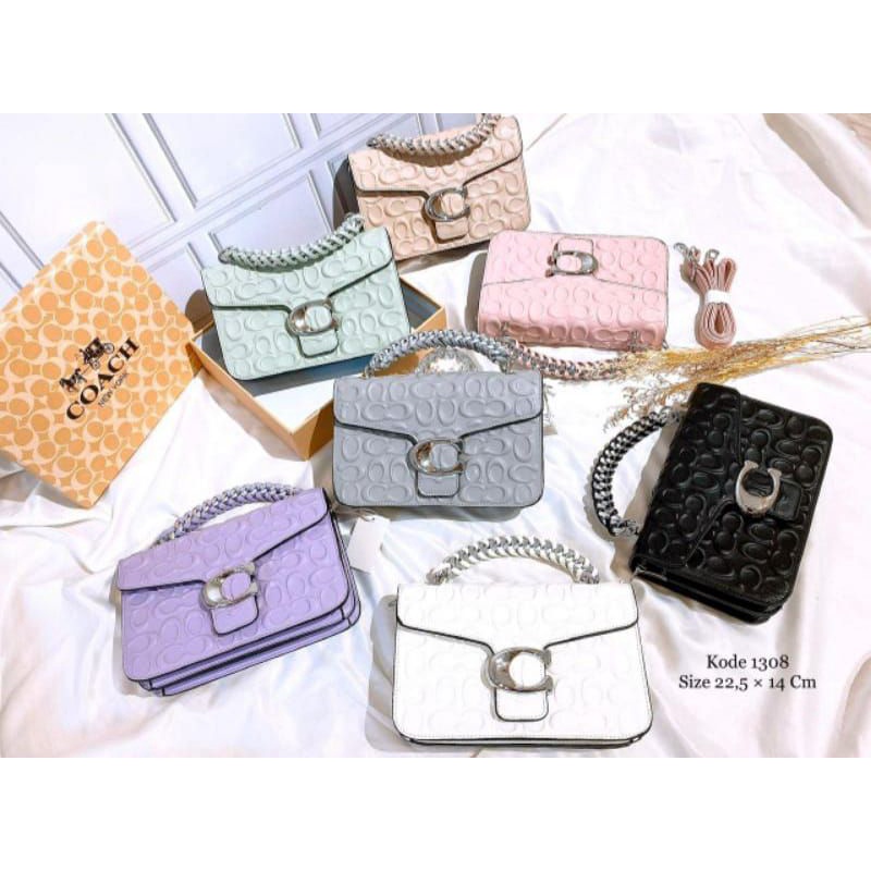 Tas Selempang/Shoulder/Hand Bag Wanita 1308 COC Logo Timbul Free Box