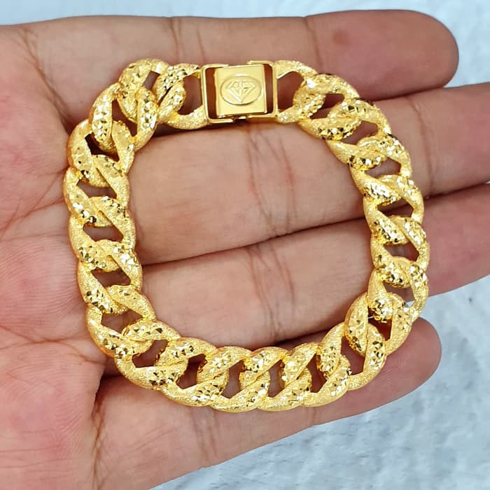Deskripsi gelang sisik naga kosongan emas 70% 700 70 % variasi 1