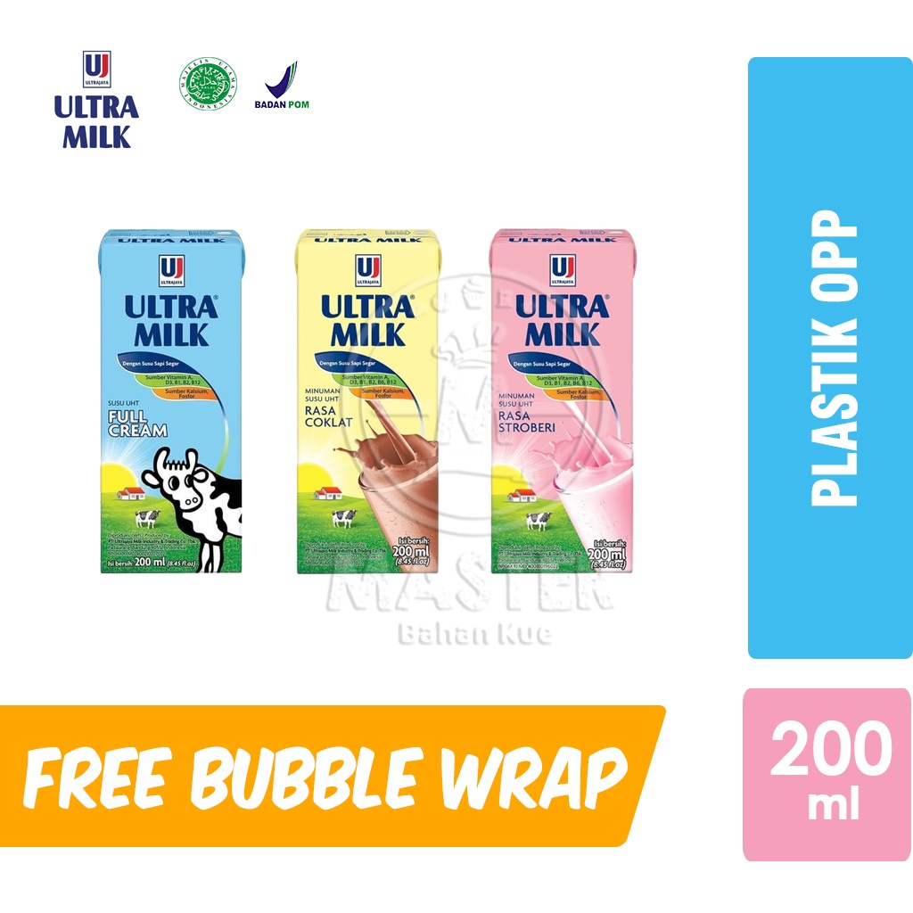 

Ultra Milk Susu UHT / Ultramilk Fullcream/Stroberi/Coklat [200 ml]