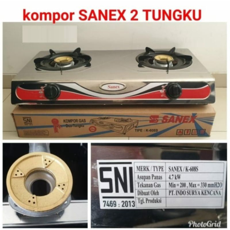 Kompor gas sanex 2 tungku rumah kantor kost kontrakan
