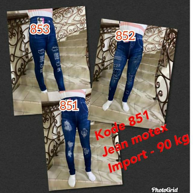 NEW LEGGING IMPORT MURAH JEANS SOBEK MOTE