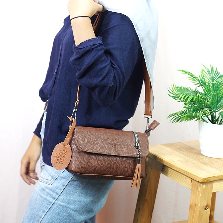 Luna Aura Tas Selempang wanita Kulit Jeruk KJ 01/Slingbag wanita Termurah/Tas slempang wanita Terbaru/Tas ootd