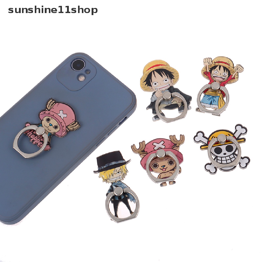 Sho Ring Stand Holder Desain Luffy One Piece Bahan Akrilik Untuk Handphone