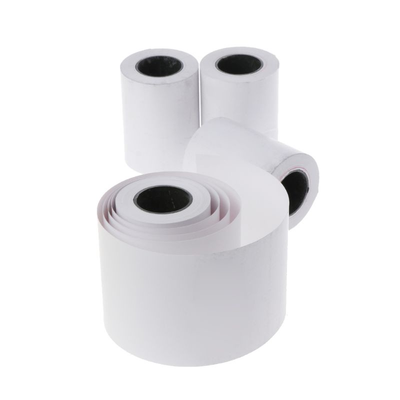 Btsg 4roll 57x50mm Thermal Paper Roll Kertas Kwitansi BPA-Free Cocok Printer Thermal