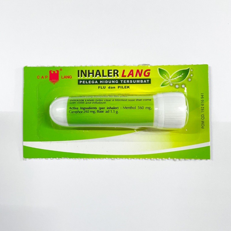 Inhaler Lang By Cap Lang || Original || BPOM√ Efektif Mengobati Flu Pilek Hidung Tersumbat