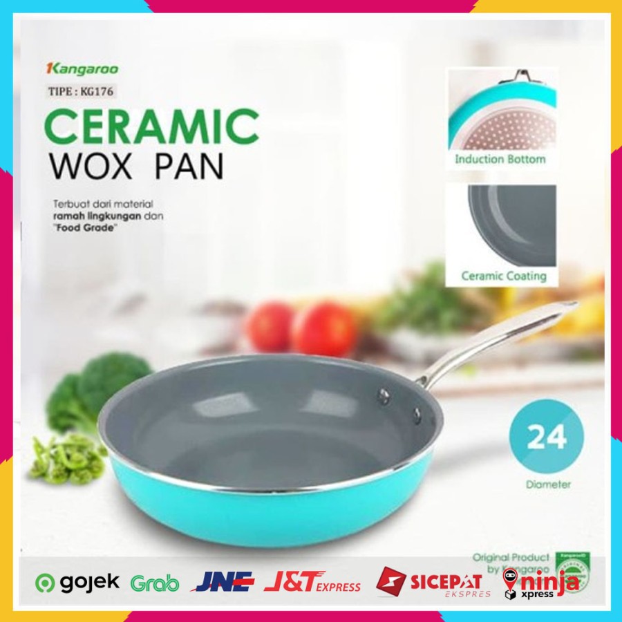 Wox Pan Kangaroo KG-176 Ceramic Anti Lengket Bebas PFOA 24 cm