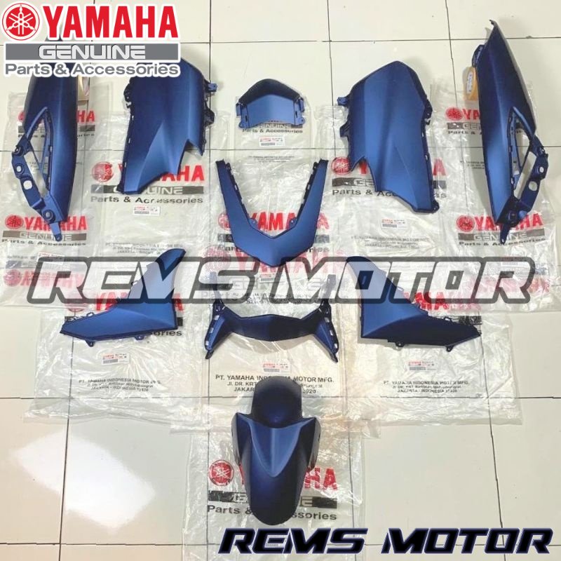 BODY HALUS FULLSET NEW NMAX BIRU DOFF B6H-P4 ORIGINAL YAMAHA PAKET BODI FULSET FULL FUL SET CONECTED