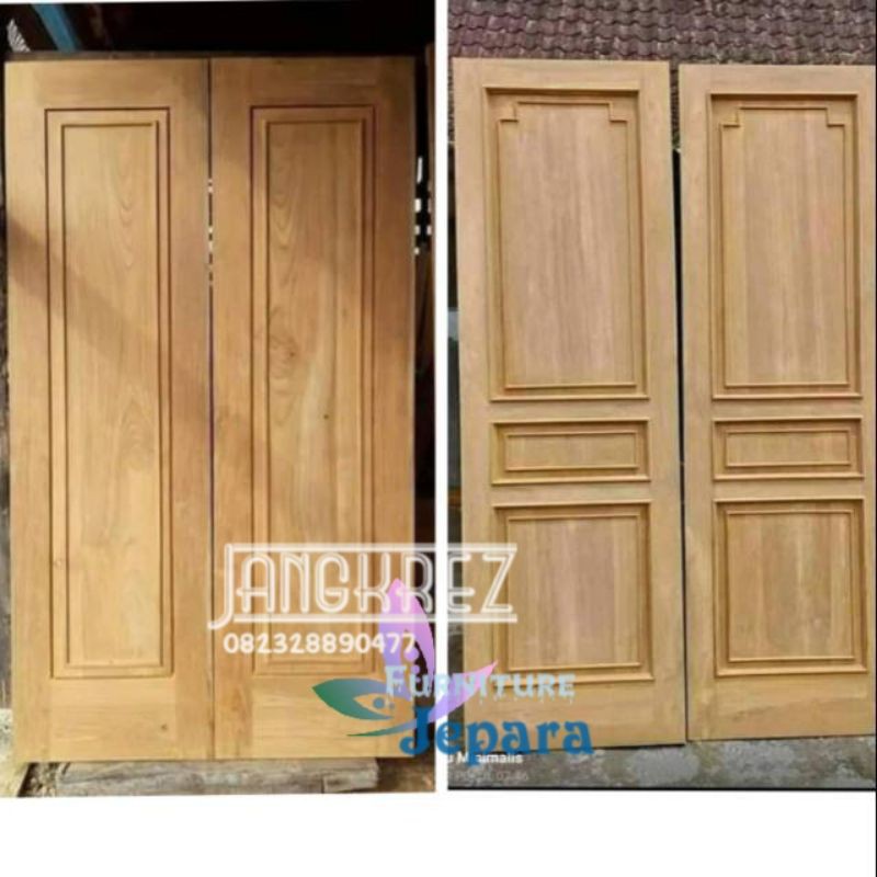 SET KUSEN PINTU KUPU TARUNG JATI MINIMALIS