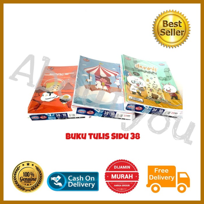 

Dijual PAKET 10 Buku Tulis SIDU 38 Lembar Kuarto Note book Buku Murah SNI Limited