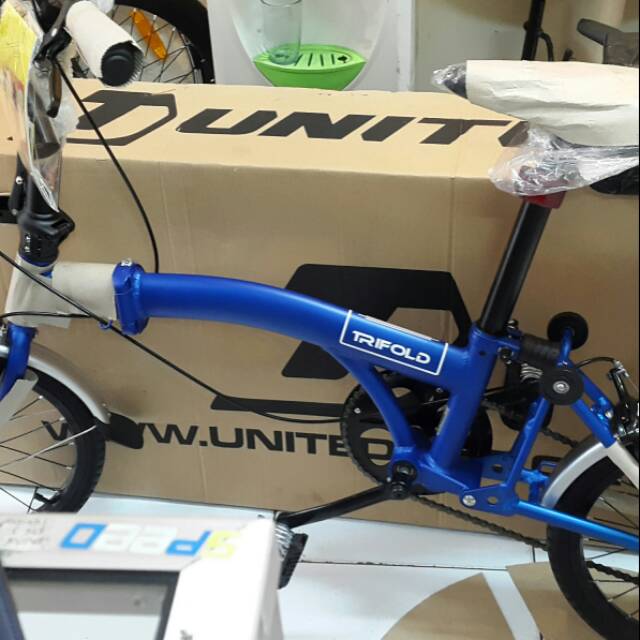 Sepeda lipat trifold 16 singel speed united