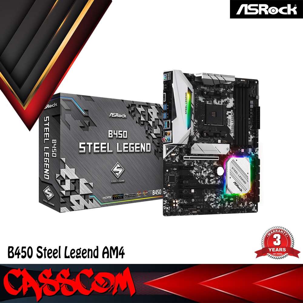 Материнская плата asrock b450 steel legend