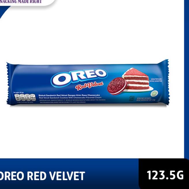 

〈〈PROMO〉〉 Oreo Biskuit Red Velvet Regular 123.5g Untuk Jajanan Keluarga