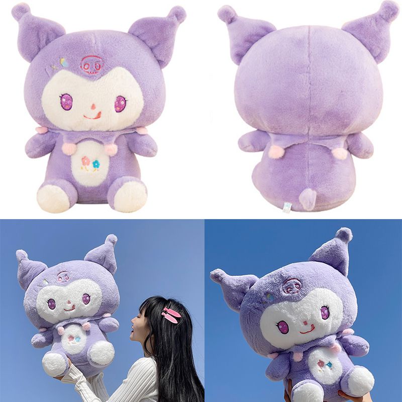 Cute Plushie Anime Sanrio Kuromi Kawaii Stuffed Dolls Cinnamoroll Hello Kitty My Melody Figure Children Plush Gift Birthday Toys