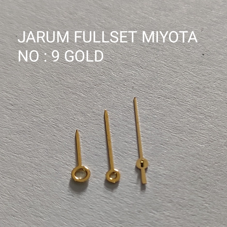 Jarum Miyota 2035 No 9 Gold Fullset jarum Miyota Mesin Miyota