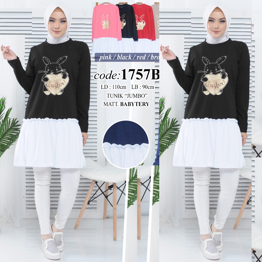 Baju atasan Tunik fashion muslimah Cofee