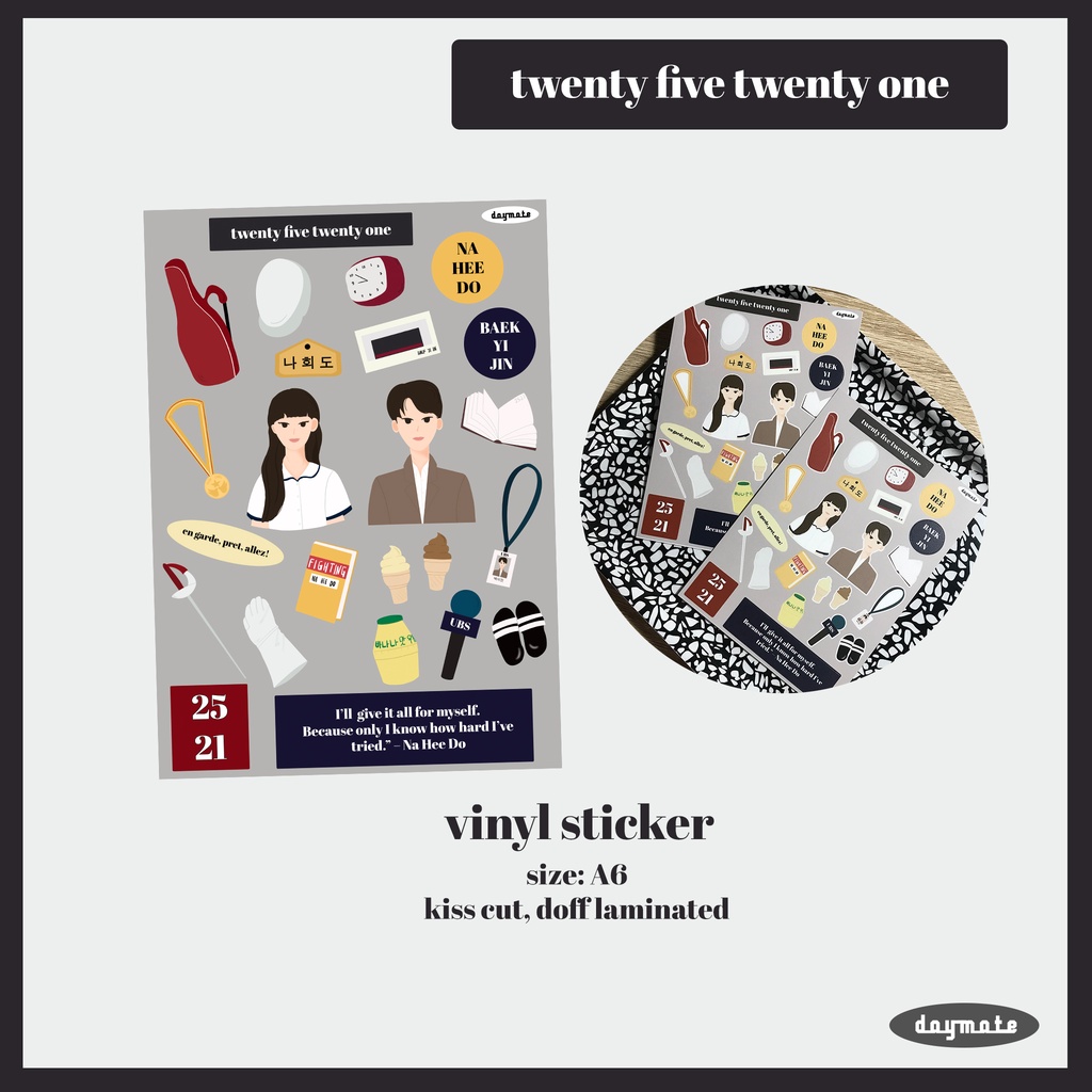 

2521 TWENTY FIVE TWENTY ONE KDRAMA STICKER SHEET FANMADE MERCH - DAYMATE