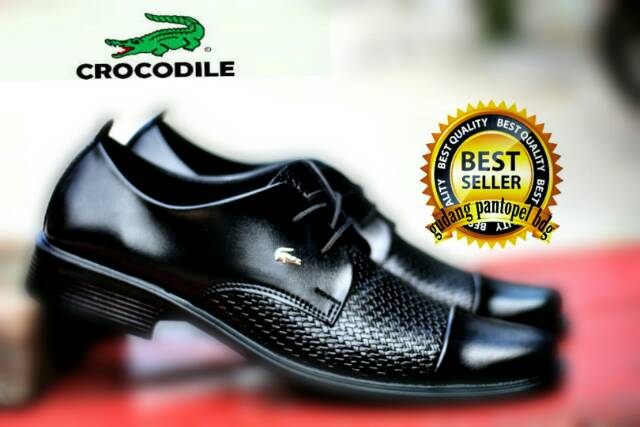 SEPATUPRIA CROCODILE HITAM / FORMAL / KERJA / KANTORAN / KULIAH / NIKAHAN