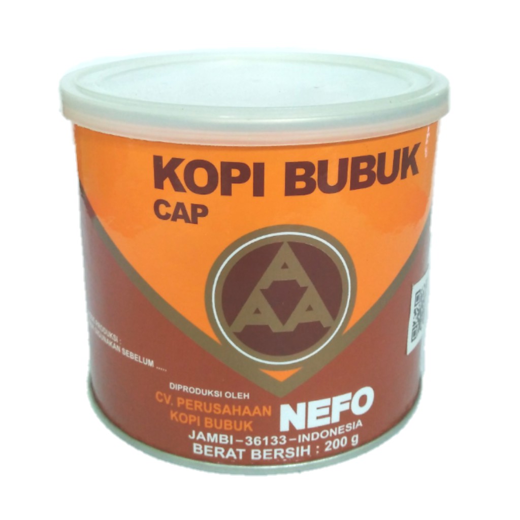 

KOPI MURNI BUBUK HITAM EXCELSA NIKMAT ASLI CAP AAA NEFO JAMBI 200 GR. KOPI BUBUK ARABIKA CAP NEFO AAA KHAS JAMBI 200 GR. KOPI AAA TIN 200 GR , KOPI AAA/KOPI JAMBI 200 GR, KOPI BUBUK HITAM JAMBI, KOPI HITAM JAMBI. KOPI AAA KEMASAN KALENG 200 GR