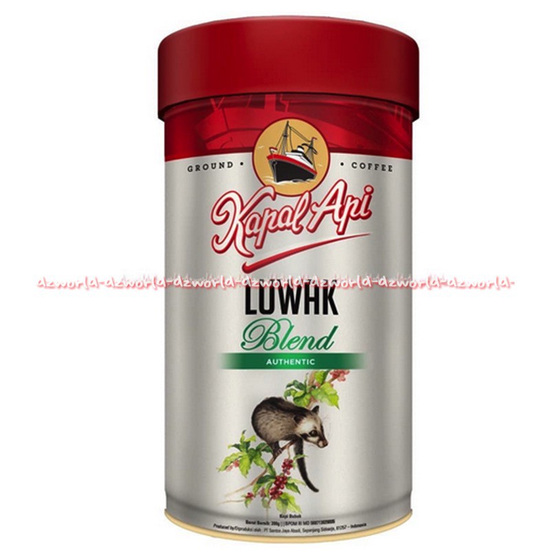 Kopi Kapal Api luwak Blend Kaleng 200gr Kopi di Giling Bubuk Kaleng Coffee Kapalapi