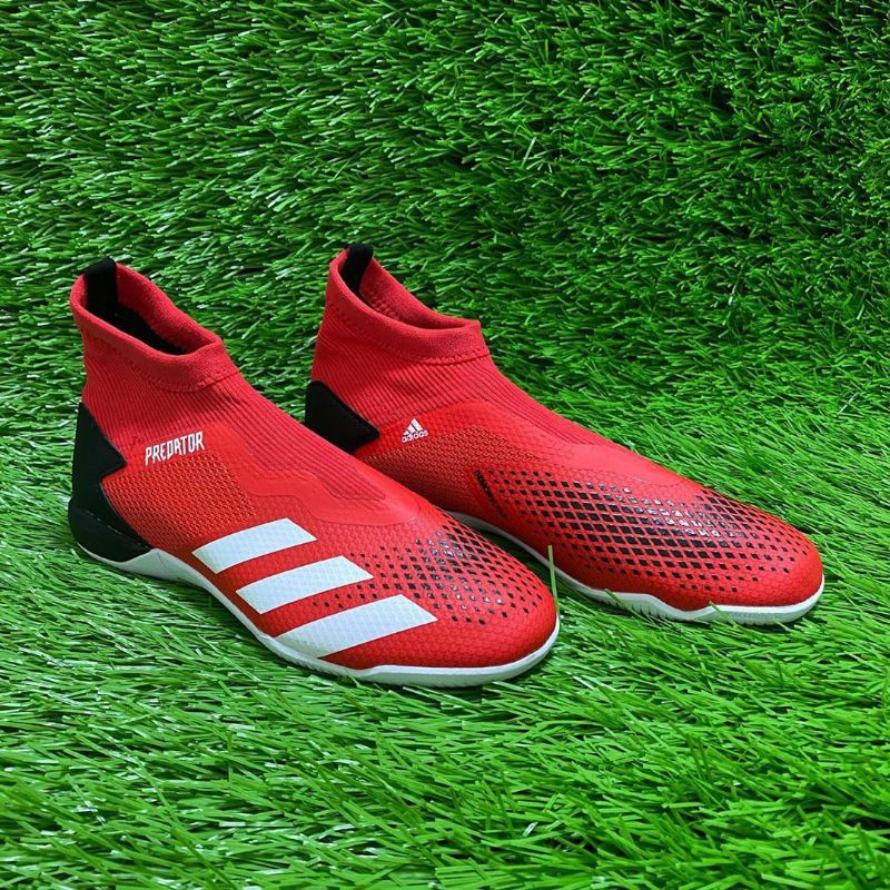 Sepatu Futsal Adidas Predator 20.3 Red Laceless BNIB