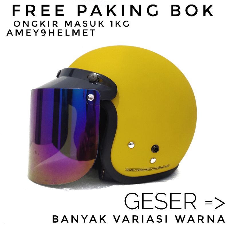 HELM BOGO DEWASA ORIGINAL DAG KACA DATAR STANDARD SNI