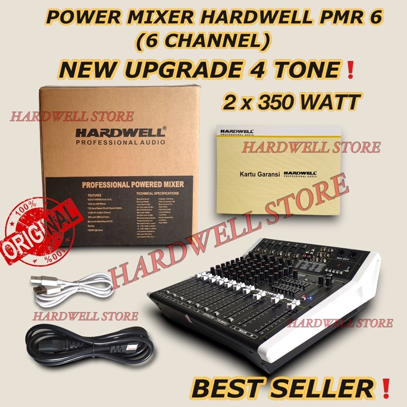 Power Mixer 6 Channel Hardwell PMR 6 Original