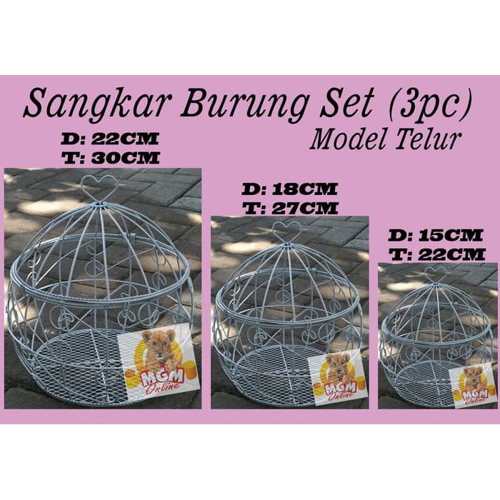 Unik Sangkar Burung Dekor Set 3pc Seserahan Sangkar Burung Tebal