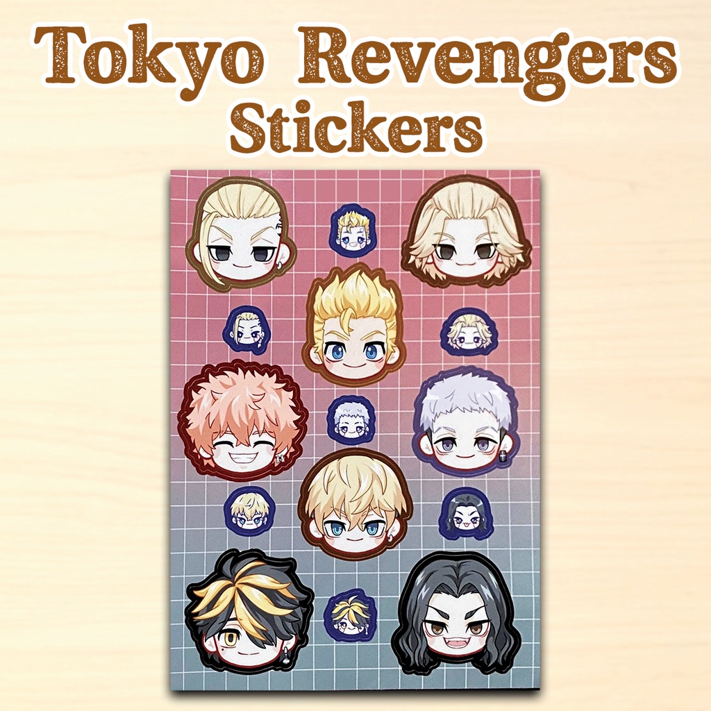 

Tokyo Revengers Sticker Sheet Stiker Waterproof Anti Air TokRev Chibi Stickers Toman Manji Gang Mikey Draken Takemichi Baji Chifuyu Kazutora Mitsuya Nahoya Kawata Anime