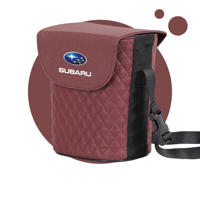(G-CLUB) Tempat Sampah Bahan Kulit Tahan Air Untuk Mobil Subaru