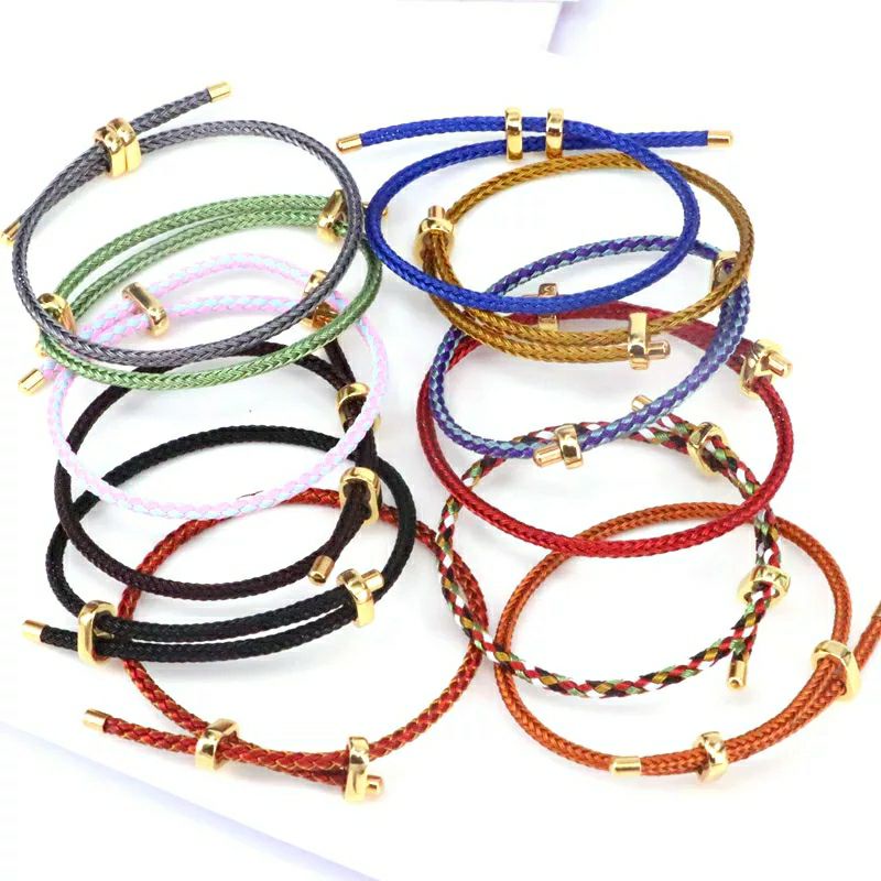 Gelang Tali Kawat Anti Air Waterproof Untuk Charm Liontin Huruf Emas