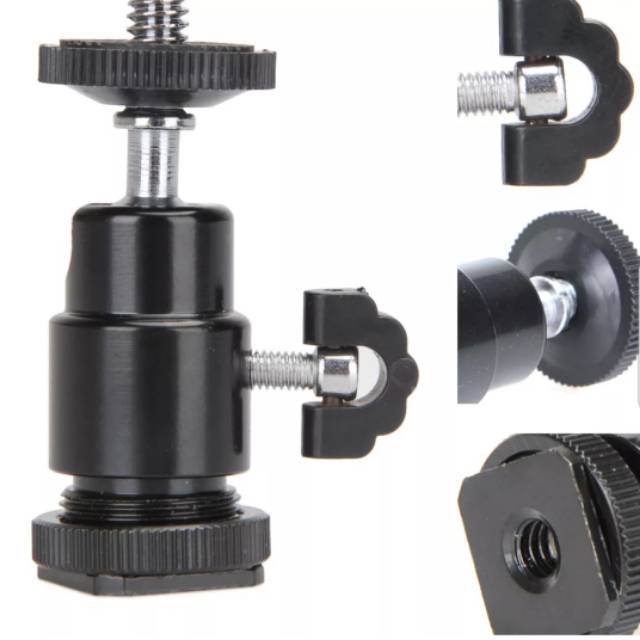 MINI SWIVEL BALLHEAD 1/4 METAL / BALLHEAD CAMERA / HOTSHOE CAMERA