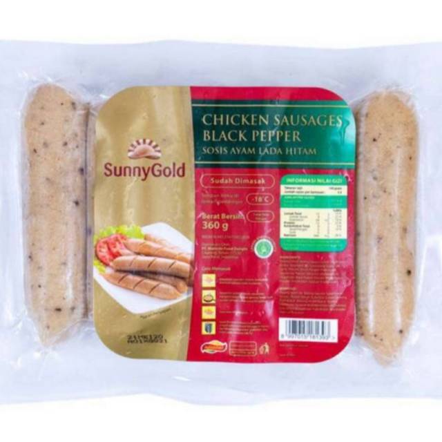 

Sunny gold chicken sausage black pepper[360gr/6pcs]
