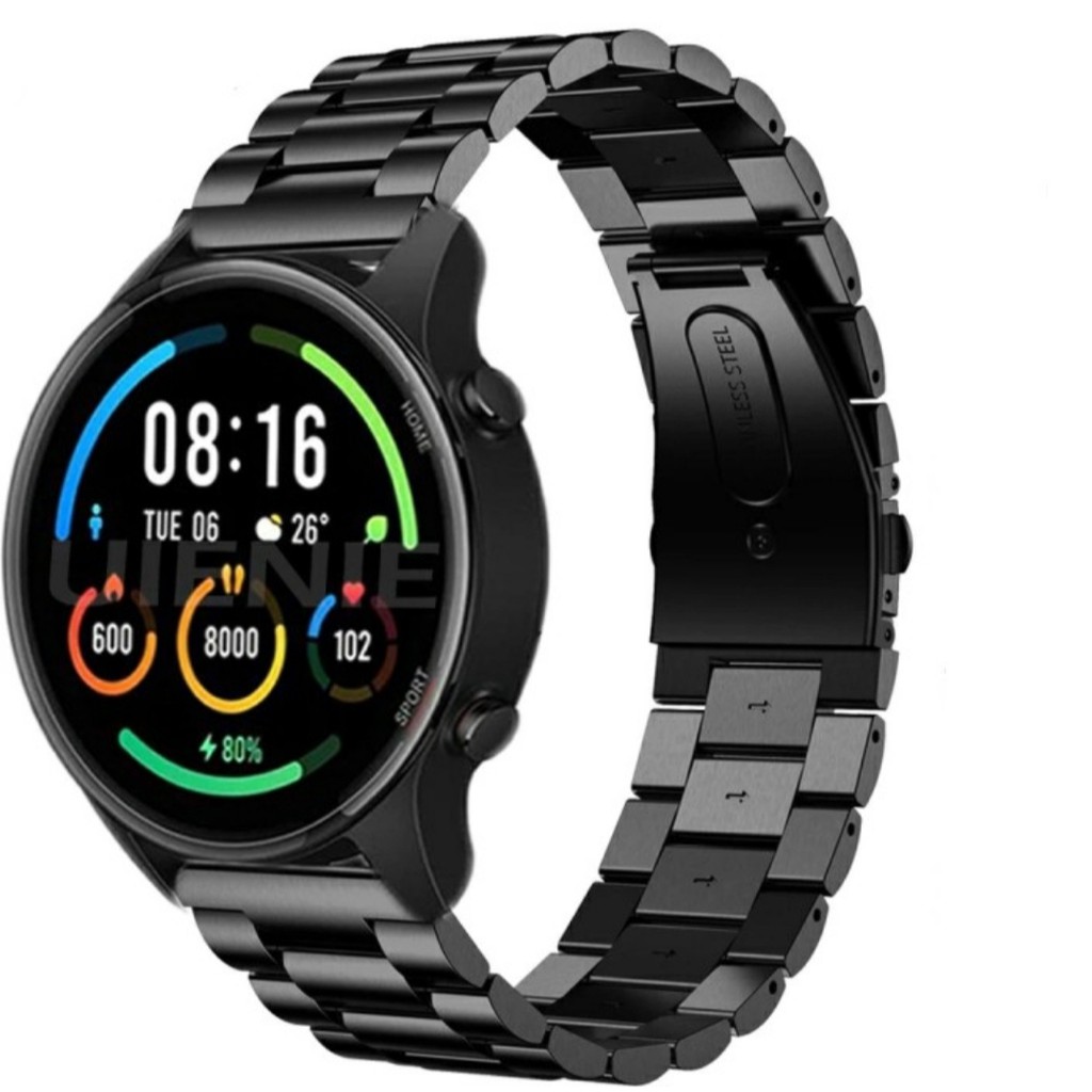 Strap tali Rantai Xiaomi Mi watch color s1 active Amazfit GTR 47mm pace stratos 22mm stainless steel band jam