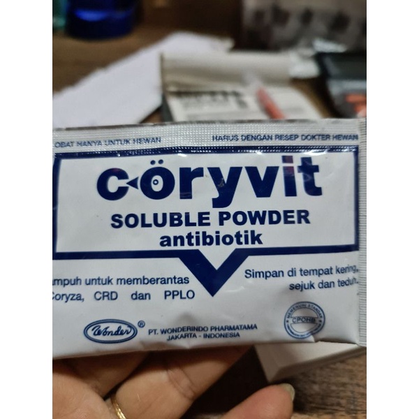 2bks corivit 20gram obat ayam burung merpati pilek ngorok snot nafsu makan asli ori