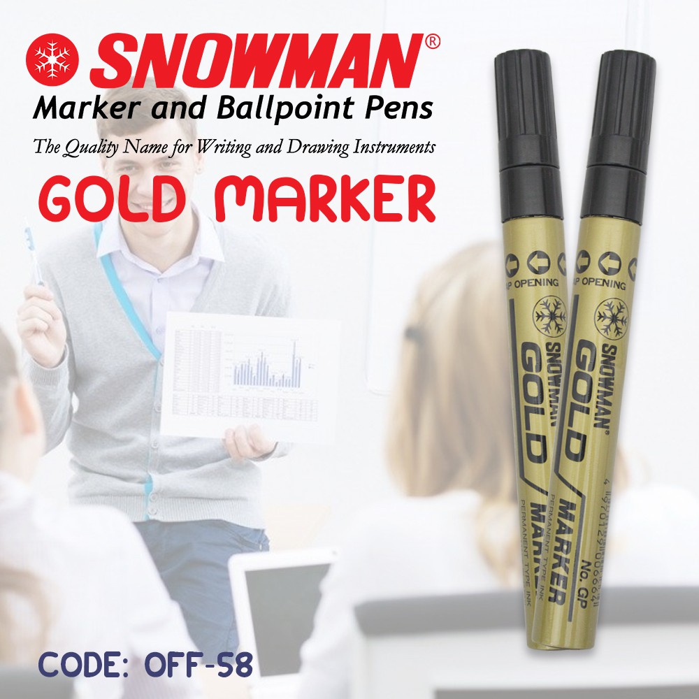 SPIDOL EMAS PERMANENT SNOWMAN SPIDOL GOLD MARKER GP-12- OFF-58