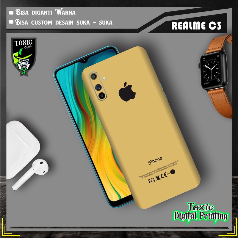 GARSKIN SKIN HP REALME C3 IPHONE GOLD