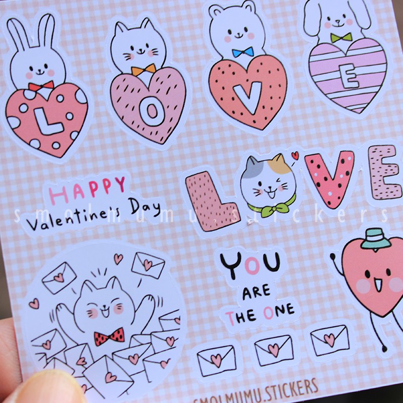 

Sticker Valentine Stiker Estetika Aesthetic BUJO Planner Label