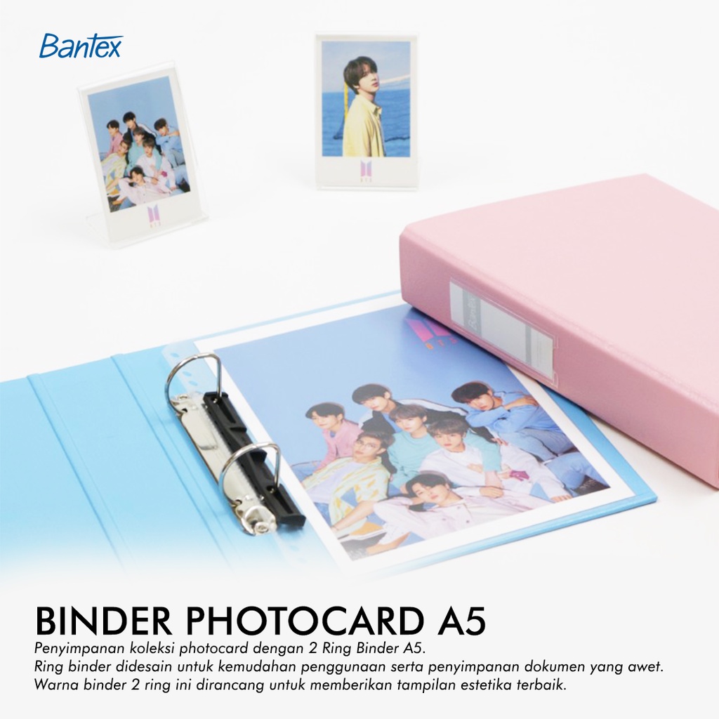 

[BMS Bekasi] Bantex Photocard Album A5 2 Ring Binder Warna Pastel 8221P