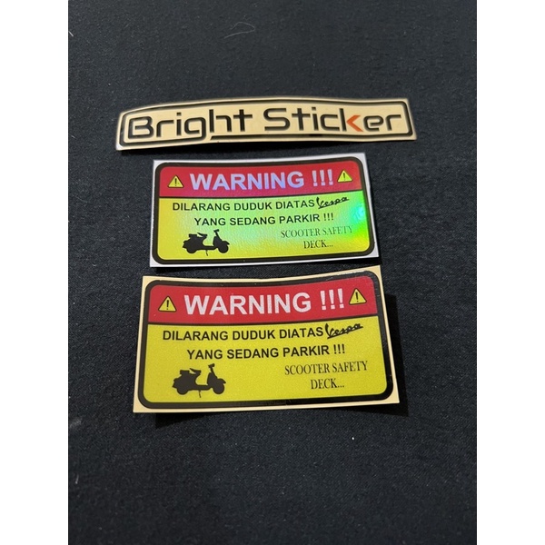 STICKER WARNING VESPA PRINCUTT