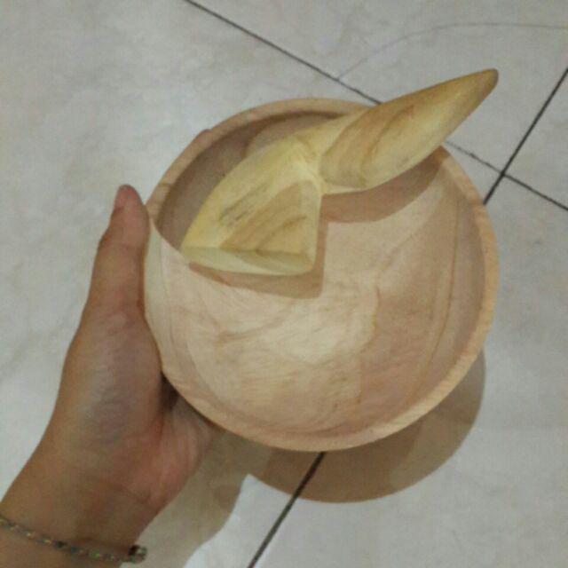 Cobek Kayu D15 + Ulekan Kayu | Shopee Indonesia