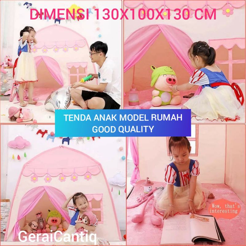 CAMPING HOUSE PLAY TENT TENDA ANAK BERMAIN MODEL RUMAH GOOD QUALITY