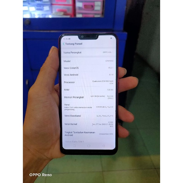 oppo a3s bekas mulus oppo a3s second 2/16gb like new oppo a3s bekas