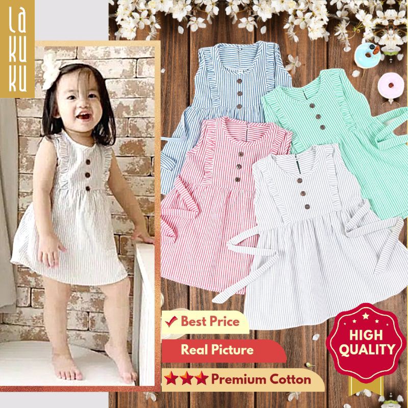 Setelan Baju Rok - Pakaian Mini Dress Bayi Anak Balita Perempuan katun High Quality 1-3 th