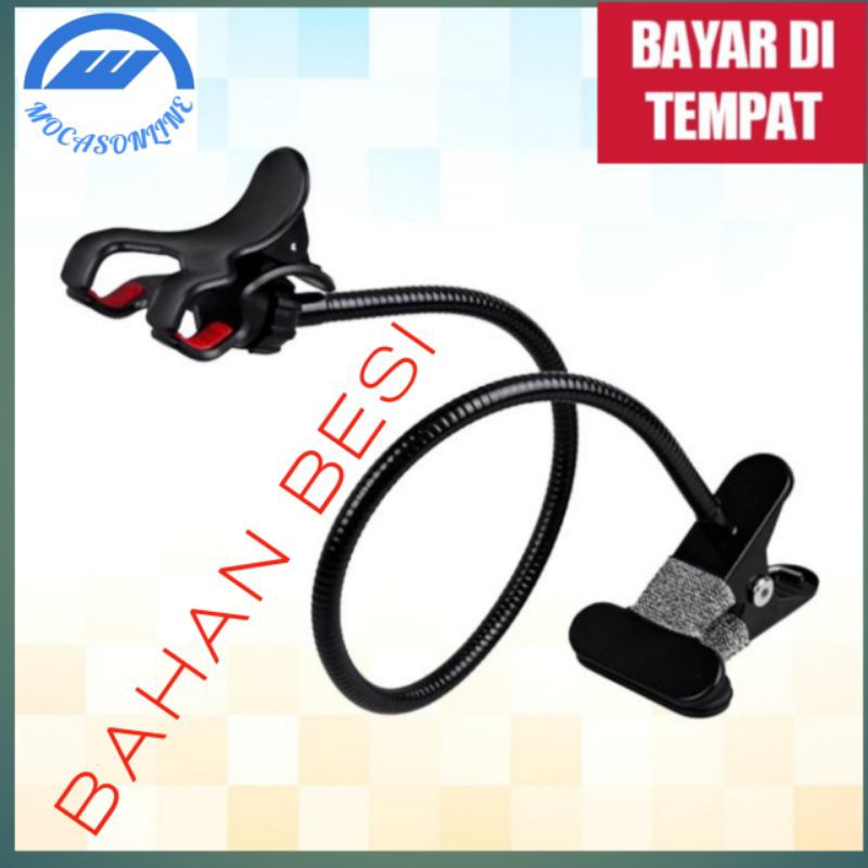 Lazypod Besi  holder hp jepitan handphone bahan besi lazypod besi
