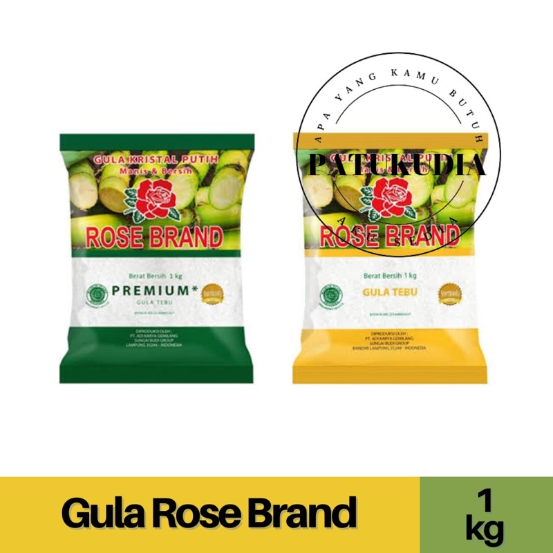 

Gula Pasir Rose Brand 1 kg | Gula Kristal Murah Premium Gula Tebu Hijau Kuning