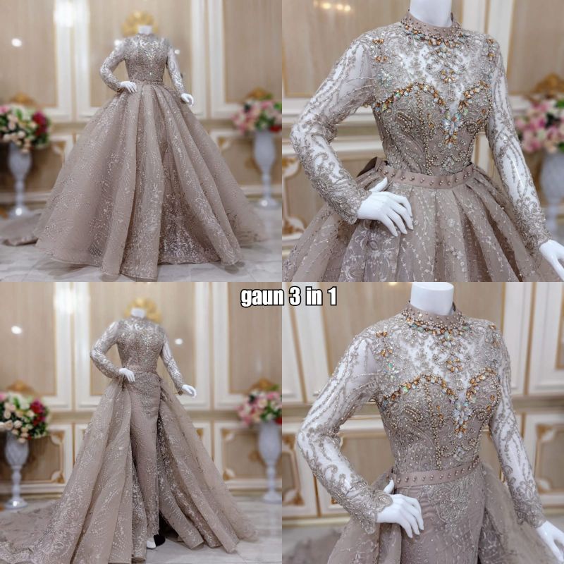 BEST SELLER Gaun Pengantin Slim High Qualty Premium Payet